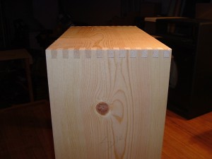 V Stack Prototpe Finger-jointed amplifier cabinet
