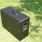 custom 2 12 ext. cab handle Custom 2*12 speaker cabinet by Armadillo Amp Works (rear view)