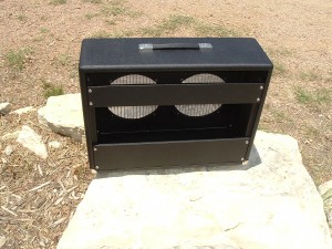 Replacement Cabinet for a Fender Vibrolux Reverb Blackface Amplifier (rear view)